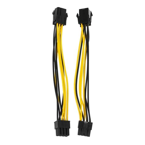 2 Pack Graphics Card 6 Pin To 8 Pin Pcie Adapter Power Cable Gpu Video Graphics Card Power