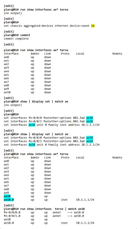ae interfaces switching