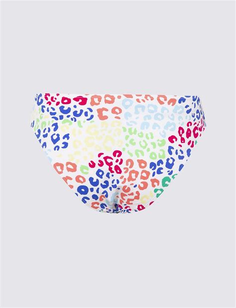 Multi Renk Leopar Desenli Yüksek Bel Bikini Altı T L Marks Spencer