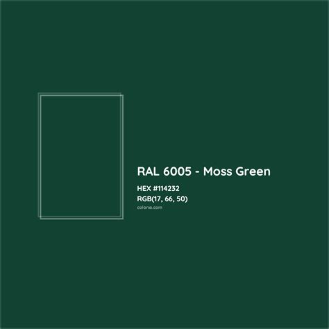 RAL 6005 - Moss Green Complementary or Opposite Color Name and Code ...