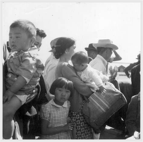 Turlock California Evacuees Of Japanese Ancestry Waiting For Baggage