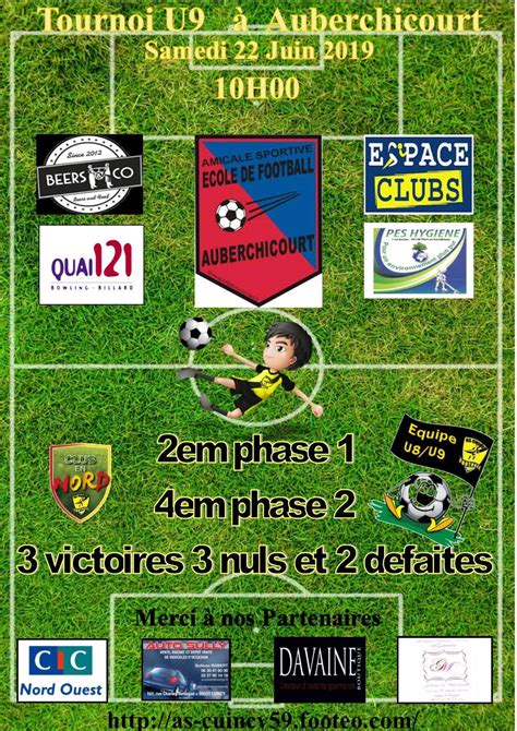 Actualit Resultats Tournoi U A Auberchicourt Club Football As