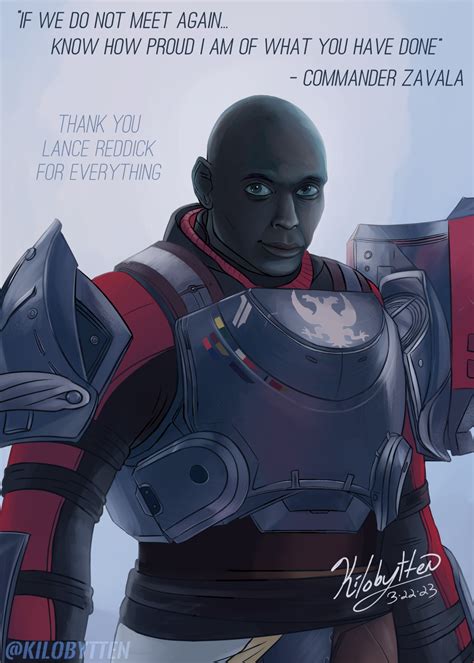 Tribute Art Lance Reddick As Commander Zavala R Destiny2