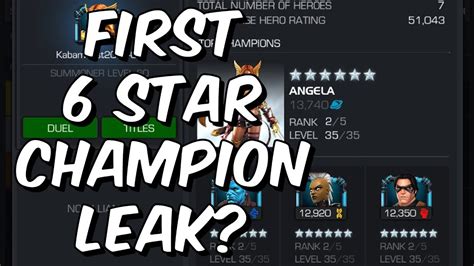 First 6 Star Champions Leaked Marvel Contest Of Champions Youtube