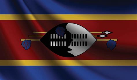 Eswatini Swaziland Flag Waving Background For Patriotic And National