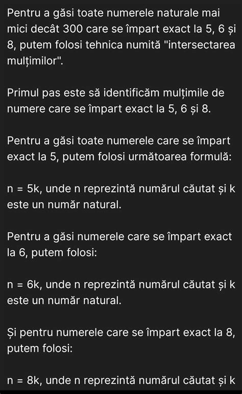 13 a Aflați numerele naturale mai mici decât 300 care se împart exact