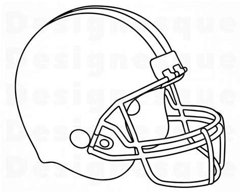 Football Helmet Outline 2 SVG Football Helmet Clipart | Etsy in 2021 ...