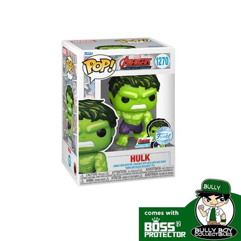 Funko Pop Marvel Hulk With Pin 1270 Fse With Boss Protector Shopee