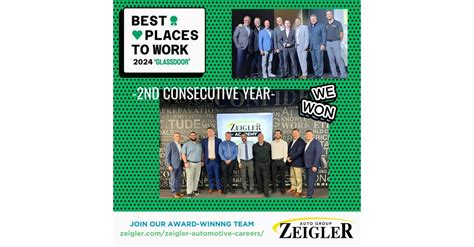 Glassdoor Honors Zeigler Auto Group For A Second Consecutive Year With