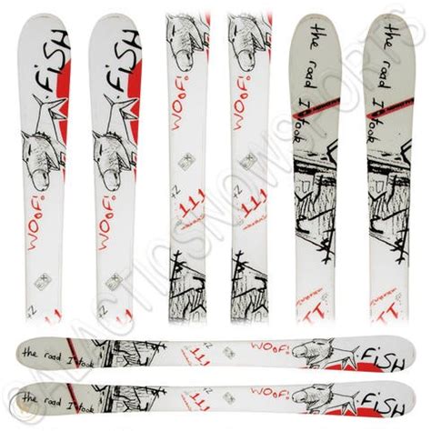 New Salomon Fish Junior Twin Tip Skis White Red Cm