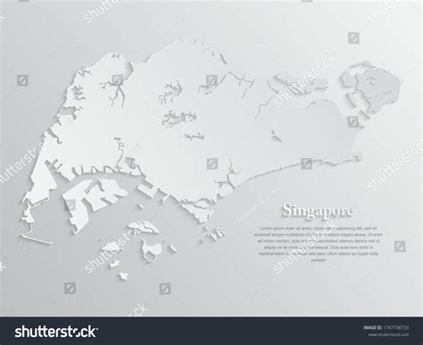 Detailed Vector Singapore Country Border Map Stock Vector (Royalty Free ...