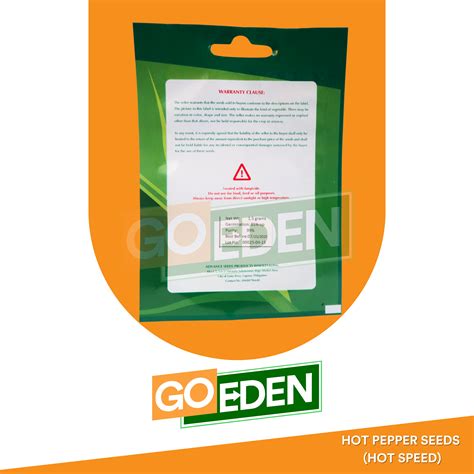 Rm Seed Hot Speed Hot Pepper Seeds G GoEden