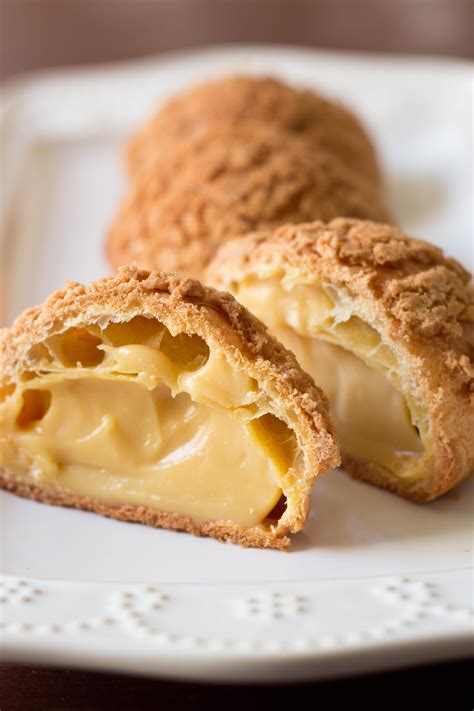 Cream Puffs Filled With Caramelized White Chocolate Pastry Cream R Baking