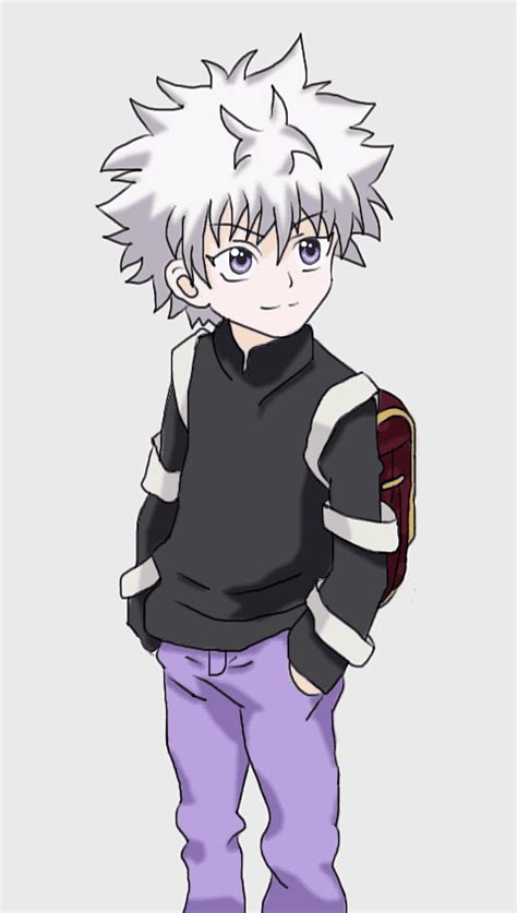 Killua Zoldyck Hunter X Hunter Purple Hair Anime Character Manga Line