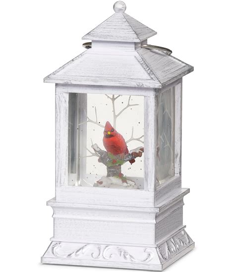 Roman Led Lighted Cardinal Swirl Gray Lantern Dillards