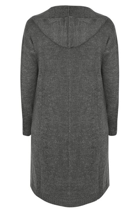 Grey Hooded Cardigan Plus Size 16 To 36 Yours Clothing