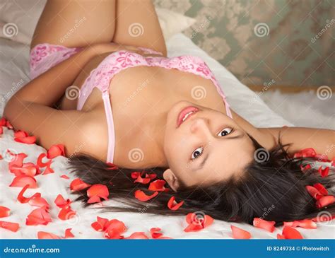 Pink Rose Lingerie Stock Photo Image Of Provocative Glamor 8249734