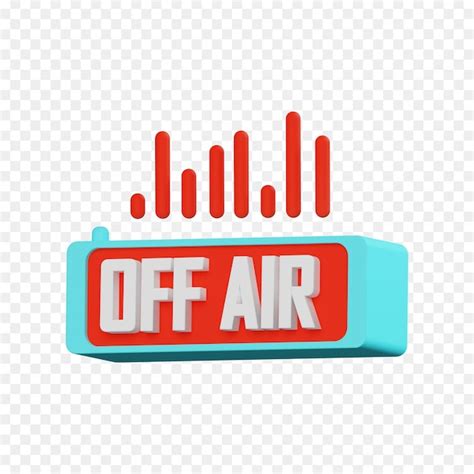 Premium PSD | Off air radio logo off the air radio 3d render