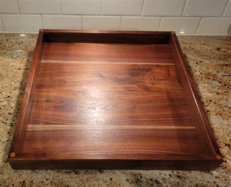 Solid Black Walnut Serving Tray Oversized Tray Walnut Tray Etsy