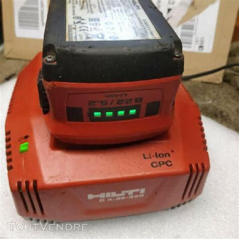 Chargeur hilti c 4 36 350 1 batterie hilti b 22 en 5 2ah t à