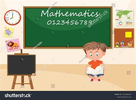 Vector School Class Background Interior Classroom Stock Vector (Royalty ...