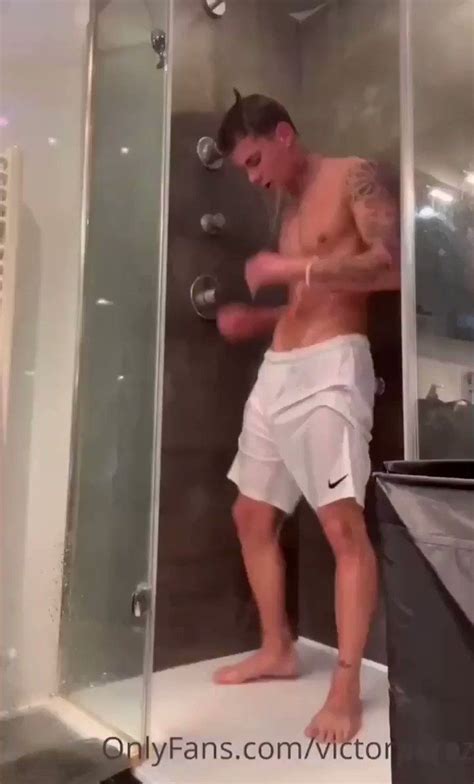 Victor Perez In Front Of A Shower