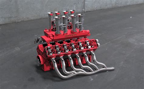 Ferrari V12 Turbocharged Engine|Autodesk Online Gallery