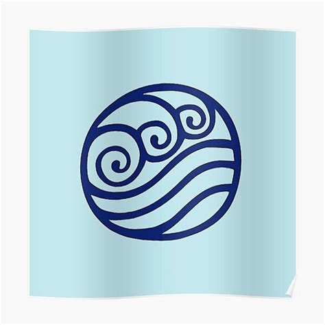 Water Tribe Water Bender Symbol Avatar Premium Matte Vertical Poster