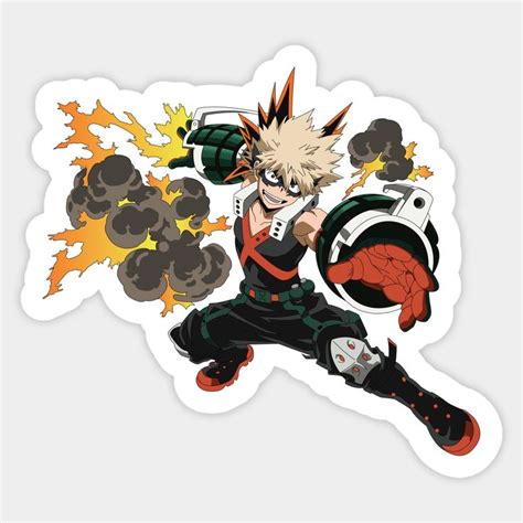 Katsuki Bakugo Explosion Sticker Pegatinas Bonitas Como Dibujar