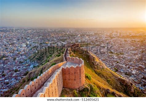 Aerial View Jaipur Nahargarh Fort Sunset Stock Photo Edit Now 512605621