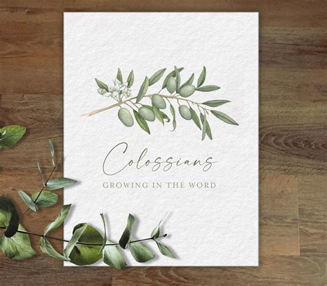 Colossians Bible Study - Printable Download - Worksheets - Pdf