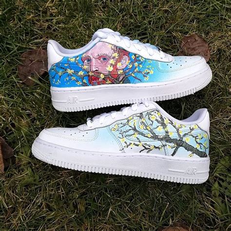 Van Gogh Air Force One Cute Nike Shoes Custom Nike Shoes Custom