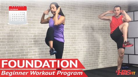 Foundation 30 Day Beginner Workout Program Free Home Workout Plan For Beginners Exercise