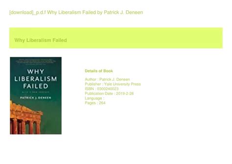 Ppt Download Pdf Why Liberalism Failed By Patrick J Deneen