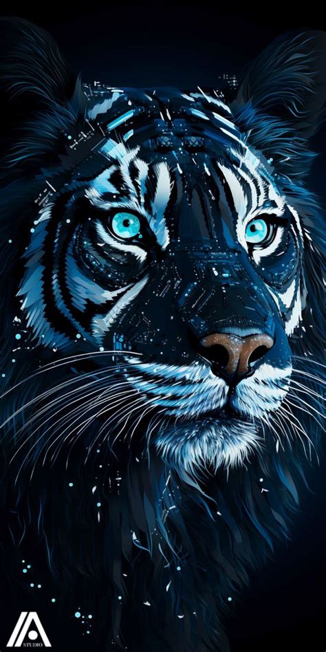 Tiger With Blue Eyes Poster By Betusixart Displate Artofit