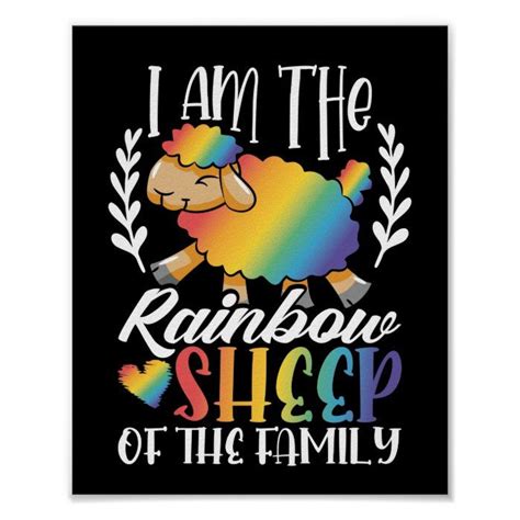 LGBT Gay Pride Month I Am The Rainbow Sheep Of Poster Zazzle Gay Pride Month Gay Pride Gay