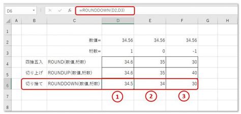 Excel 小数点以下の整理方法（切上げ・切捨て・四捨五入）｜excel屋（エクセルや）