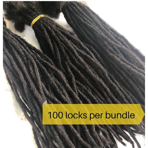 100 Human Hair Dreadlocks Handmade Locs 0 4cm 0 5cm 100 Per Bundle