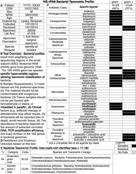 Example Of A Potential Microbiology Report Produced Using The Results Download Scientific