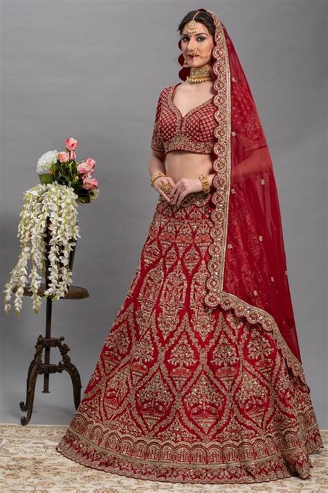 Red Lehenga Dulhan Lehenga Ubicaciondepersonas Cdmx Gob Mx