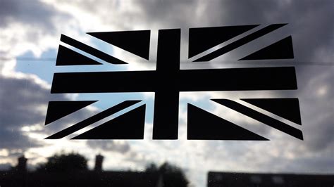 Satin Black Union Jack Vinyl Decal Automotive