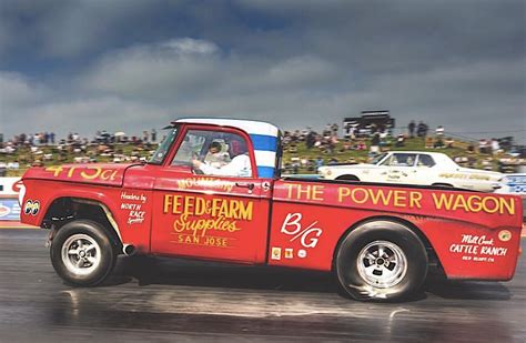 The Power Wagon 1966 Dodge D100 Gasser Vintage Muscle Cars Power Wagon Drag Racing Cars