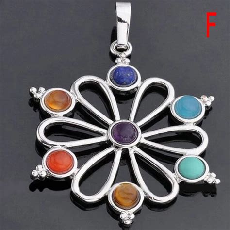 Aliexpress.com : Buy Chakra Pendant 7 Chakra Stones Natural Stone Pendant Semi Precious Stones ...