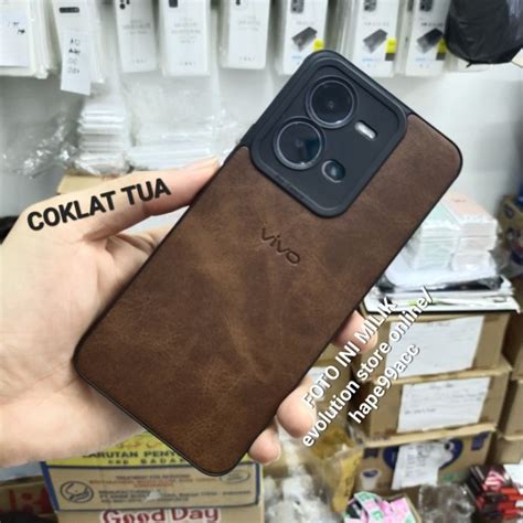 Jual Vivo V E V G Soft Case Leather Kulit Cover Slim Shopee Indonesia