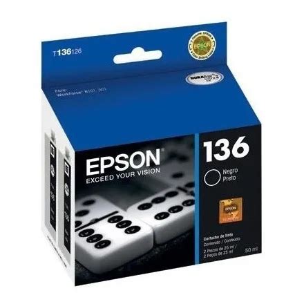 Cartucho De Tinta Epson T136126 Al Color Negro Para Workforce K101