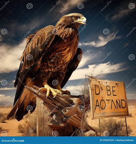 No Hunting Golden Eagle stock illustration. Illustration of hunt
