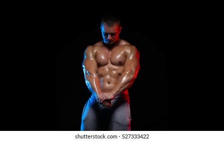 Male Bodybuilder Athlete Naked Torso Posing Stock Photo Shutterstock