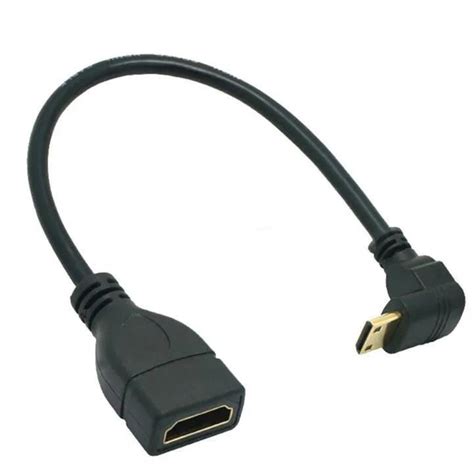 ᐉ Кабель кутовий Mini HDMI - HDMI M/F Down 16 см (48689e) • Краща ціна ...