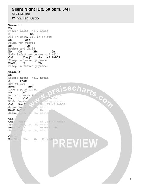 Silent Night Chords PDF (Central Live) - PraiseCharts