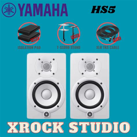 Yamaha Hs Inch Powered Studio Monitor Speaker With Speaker Stand And